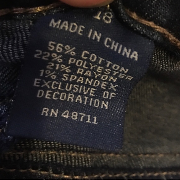 🌻Falls creek Dark Wash Straight leg Jean’s Size 18🌻 - Picture 5 of 8